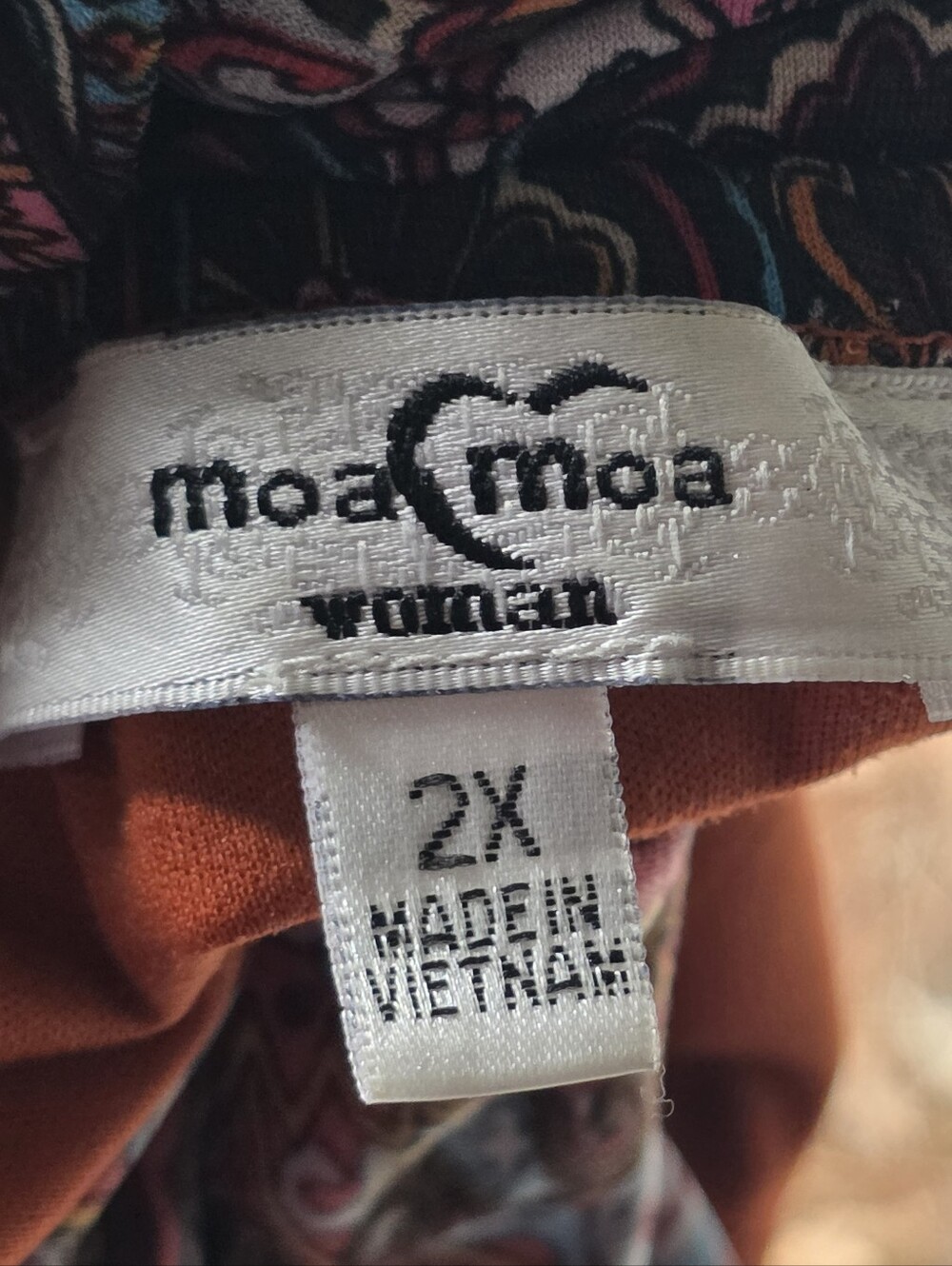 MOA MOA Woman 2X Patchwork Paisley Print Maxi Dress, Open Back - Picture 6 of 7